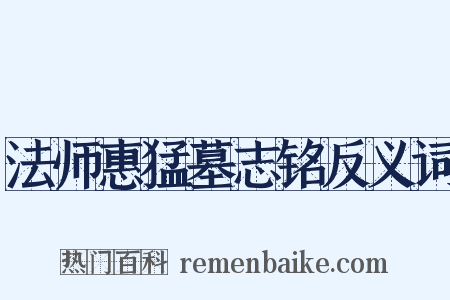 法师惠猛墓志铭反义词是什么意思的图片